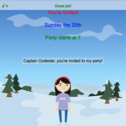 Party Invitation - Python - Part 2 | Codesters Curriculum